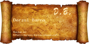 Derzsi Barna névjegykártya